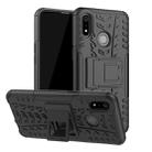 For OPPO Realme 3 Tire Texture Shockproof TPU+PC Protective Case with Holder(Black) - 1