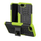 For OPPO Realme C2 Tire Texture Shockproof TPU+PC Protective Case with Holder(Green) - 1