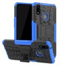 For OPPO Realme 3 Pro Tire Texture Shockproof TPU+PC Protective Case with Holder(Blue) - 1