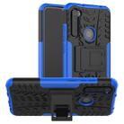 For Xiaomi Redmi Note 8 Tire Texture Shockproof TPU+PC Protective Case with Holder(Blue) - 1