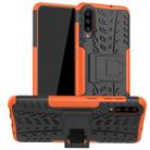 For Galaxy A70s Tire Texture Shockproof TPU+PC Protective Case with Holder(Orange) - 1