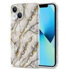 TPU Gilt Marble Pattern Phone Case For iPhone 13(Grey) - 1