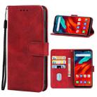 Leather Phone Case For Blackview A80 / A80S(Red) - 1