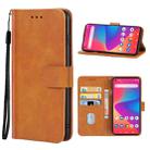 Leather Phone Case For BLU G91(Brown) - 1