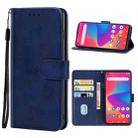 Leather Phone Case For BLU G91(Blue) - 1
