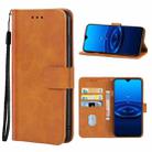 Leather Phone Case For Cubot R15(Brown) - 1