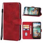 Leather Phone Case For Cubot R19(Red) - 1