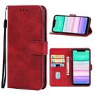 Leather Phone Case For Oukitel C22(Red) - 1