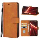 Leather Phone Case For TCL 10 5G UW(Brown) - 1