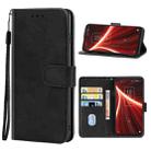 Leather Phone Case For TCL 10 5G UW(Black) - 1