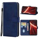 Leather Phone Case For TCL 10 5G UW(Blue) - 1