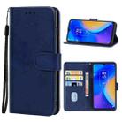 Leather Phone Case For TCL 20 SE(Blue) - 1