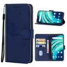 Leather Phone Case For UMIDIGI A9 Pro / A9 Pro 2021 (Blue) - 1