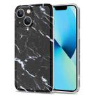 TPU Glossy Marble Pattern IMD Phone Case For iPhone 13(Black) - 1