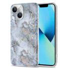 TPU Glossy Marble Pattern IMD Phone Case For iPhone 13(Earthy Grey) - 1