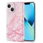 TPU Glossy Marble Pattern IMD Phone Case For iPhone 13 Pro Max(Light Pink) - 1