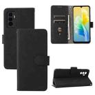 For vivo S10e / V23e Skin Feel Magnetic Buckle Calf Texture PU Phone Case(Black) - 1