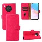 For Huawei nova 8i / Honor 50 Lite Skin Feel Magnetic Buckle Calf Texture PU Phone Case(Rose Red) - 1