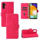 For Samsung Galaxy A13 5G Skin Feel Magnetic Buckle Calf Texture PU Phone Case(Rose Red) - 1