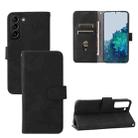 For Samsung Galaxy S22+ 5G Skin Feel Magnetic Buckle Calf Texture PU Phone Case(Black) - 1