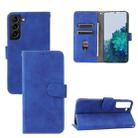 For Samsung Galaxy S22+ 5G Skin Feel Magnetic Buckle Calf Texture PU Phone Case(Blue) - 1