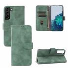 For Samsung Galaxy S22+ 5G Skin Feel Magnetic Buckle Calf Texture PU Phone Case(Green) - 1