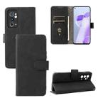 For OnePlus 9RT 5G Skin Feel Magnetic Buckle Calf Texture PU Phone Case(Black) - 1