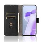 For OnePlus 9RT 5G Skin Feel Magnetic Buckle Calf Texture PU Phone Case(Black) - 4