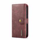 DG.MING Three Fold Wallet Style Leather Phone Case For iPhone 13(Red) - 2