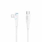 REMAX RC-192i Carrie Series PD 20W USB-C / Type-C to 8 Pin 90 Degree Elbow Fast Charging Gaming Data Cable, Cable Length: 1m(White) - 1