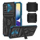 For Xiaomi Redmi Note 10 5G Armor Wristband Phone Case(Blue) - 1