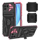 For Xiaomi Mi 11 Lite Armor Wristband Phone Case(Pink) - 1