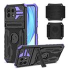 For Xiaomi Mi 11 Lite Armor Wristband Phone Case(Purple) - 1