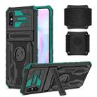 For Xiaomi Redmi 9A Armor Wristband Phone Case(Dark Green) - 1