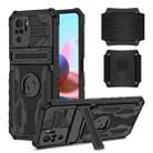 For Xiaomi Redmi Note 10 4G Armor Wristband Phone Case(Black) - 1