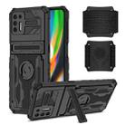 For Motorola Moto G9 Plus Armor Wristband Phone Case(Black) - 1