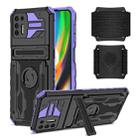 For Motorola Moto G9 Plus Armor Wristband Phone Case(Purple) - 1