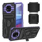 For Motorola Moto G Power 2021 Armor Wristband Phone Case(Purple) - 1