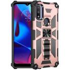 For Motorola G Pure Armor Shockproof TPU + PC Magnetic Phone Case with Holder(Rose Gold) - 1