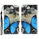 For Samsung Galaxy A02 3D Colored Drawing Horizontal Flip Leather Phone Case with Holder & Card Slots & Wallet(A Butterfly) - 1