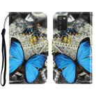 For Samsung Galaxy A02s 166mm Version 3D Colored Drawing Horizontal Flip Leather Phone Case with Holder & Card Slots & Wallet(A Butterfly) - 1