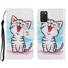 For Samsung Galaxy A02s 164mm Version 3D Colored Drawing Horizontal Flip Leather Phone Case with Holder & Card Slots & Wallet(Red Mouth Cat) - 1