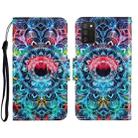 For Samsung Galaxy A03s 166mm Version 3D Colored Drawing Horizontal Flip Leather Phone Case with Holder & Card Slots & Wallet(Mandala) - 1