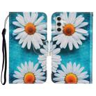 For Samsung Galaxy A13 5G 3D Colored Drawing Horizontal Flip Leather Phone Case with Holder & Card Slots & Wallet(Chrysanthemum) - 1