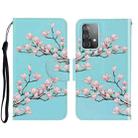 For Samsung Galaxy A52 3D Colored Drawing Horizontal Flip Leather Phone Case with Holder & Card Slots & Wallet(Magnolia) - 1