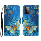 For Samsung Galaxy A72 3D Colored Drawing Horizontal Flip Leather Phone Case with Holder & Card Slots & Wallet(Jade Butterfly) - 1