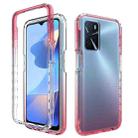 For OPPO A16 Shockproof High Transparency Two-color Gradual Change PC+TPU Candy Colors Phone Protective Case(Red) - 1