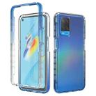 For OPPO A54 4G Shockproof High Transparency Two-color Gradual Change PC+TPU Candy Colors Phone Protective Case(Blue) - 1