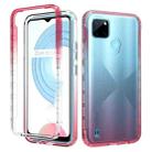 For OPPO Realme C21Y Shockproof High Transparency Two-color Gradual Change PC+TPU Candy Colors Phone Protective Case(Red) - 1