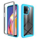 For OPPO A94 Starry Sky Solid Color Series Shockproof PC + TPU Phone Case(Light Blue) - 1